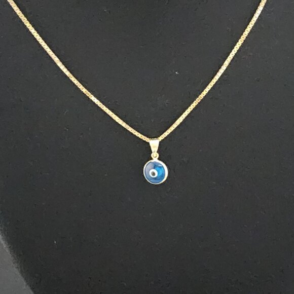 Sterling Silver 925 Evil Eye Pendant – Light Blue Charm Necklace for Protection - Picture 5 of 7